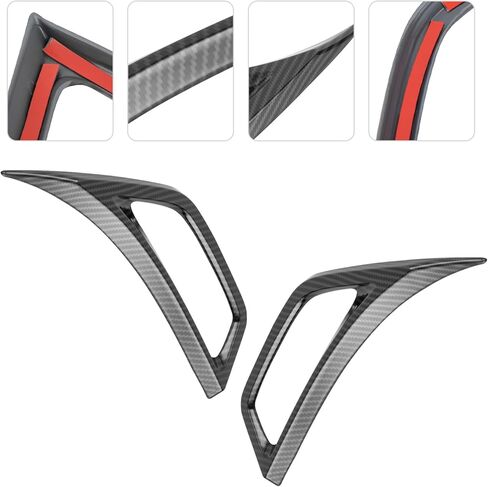 2PCS Wheel Eyebrow Side Air Conditioning Vent Outlet Cover Trim For 2018 Jeep Wrangler JL JT Wheel Fender Air Vent Inlet Trim Cover Decor (Carbon Fiber) in Kuwait