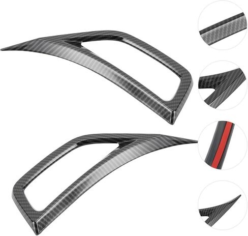 2PCS Wheel Eyebrow Side Air Conditioning Vent Outlet Cover Trim For 2018 Jeep Wrangler JL JT Wheel Fender Air Vent Inlet Trim Cover Decor (Carbon Fiber) in Kuwait
