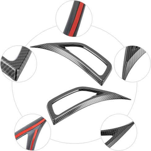 2PCS Wheel Eyebrow Side Air Conditioning Vent Outlet Cover Trim For 2018 Jeep Wrangler JL JT Wheel Fender Air Vent Inlet Trim Cover Decor (Carbon Fiber) in Kuwait