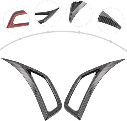 2PCS Wheel Eyebrow Side Air Conditioning Vent Outlet Cover Trim For 2018 Jeep Wrangler JL JT Wheel Fender Air Vent Inlet Trim Cover Decor (Carbon Fiber) in Kuwait