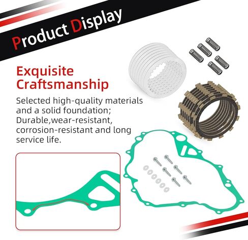Clutch Friction + Steel Plates & Gasket Spring Kit For WR250F/FX 2015 2016 2017 2018 2019 5XC-16321-00-00 in Saudi Arabia
