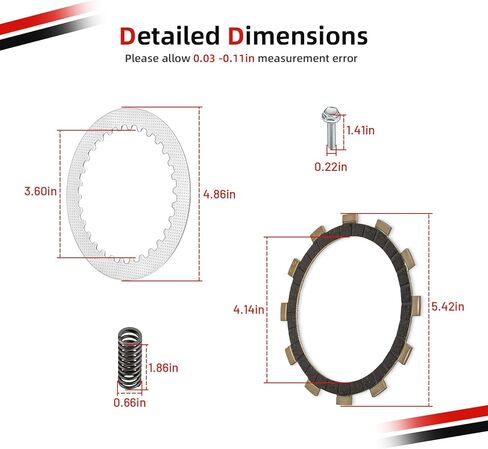 Clutch Friction + Steel Plates & Gasket Spring Kit For WR250F/FX 2015 2016 2017 2018 2019 5XC-16321-00-00 in Saudi Arabia