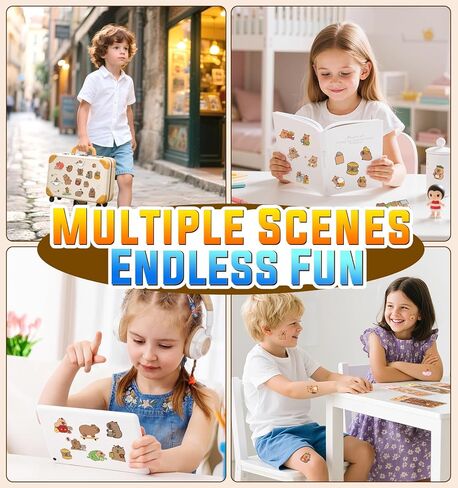 344 جهاز كمبيوتر شخصى ملصقات كابيبارا، 24 ورقة لطيف الحيوانات الأليفة ملصق الكمبيوتر المحمول ملصقات زجاجة ماء للأطفال للماء الحيوانات الشارات ملصق للبالغين المراهقين الأطفال الفصول الدراسية جوائز كابيبارا الاشياء الهدايا in Kuwait