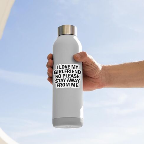 I Love my Girlfriend Stay Away From My Girlfriend Sticker, 3 CT Laptop Water Bottle Tumbler Car Truck Bumper Tablet Phone Gift Wall Window Sticker (2 Inches (Small)) in Saudi Arabia