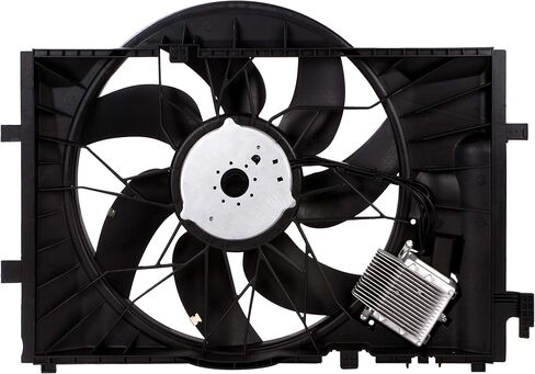 BOXI 600W Engine Cooling Fan Assembly for Mercedes Benz W203 W209 C230 C240 CLK320 2035000293 - 32 Inch, Air Cooled, 12V, Nylon, 4-Pin Connector, Fits Vehicles in Saudi Arabia