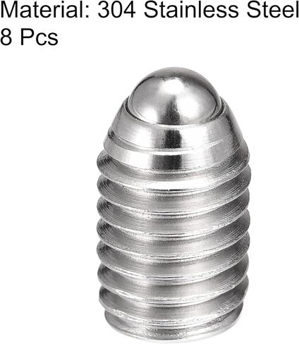 uxcell Ball Point Set Screws, M8 x 30mm 304 Stainless Steel Metric Spring Hex Socket Screw 8pcs in Saudi Arabia