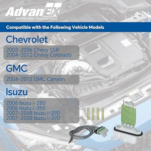 973-434 طقم مقاوم محرك منفاخ HVAC متوافق مع Chevy 04-12 Colorado 03-06 SSR GMC 04-12 Canyon Isuzu i-280/i-290/i-350/i-370 استبدال 15218254 89018331 in Saudi Arabia
