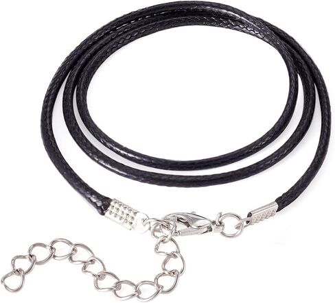 30Pcs Necklace String Rope for Jewelry Making 17.72 inch Waxed Cord Necklace with Clasp and Extender Chain for Bracelets Jewelry Making DIY Beading Supplies in Saudi Arabia