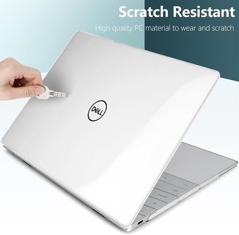Batianda Crystal Case for Dell XPS 13 Laptop Copilot+ PC 13.4" Display 2024 Release Model 9345/9350 Lightweight Clear Hard Cover with Scratch-Resistant Protection, Easy Installation, Transparent in Saudi Arabia