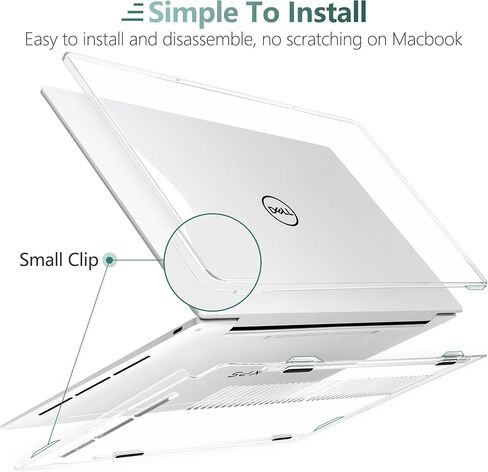 Batianda Crystal Case for Dell XPS 13 Laptop Copilot+ PC 13.4" Display 2024 Release Model 9345/9350 Lightweight Clear Hard Cover with Scratch-Resistant Protection, Easy Installation, Transparent in Saudi Arabia