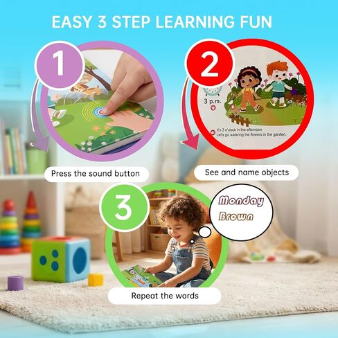 2025 Fun English Sound Book for Kids 3+ | 470+ Words & Exciting Themes | Interactive Talking Toy with Phonics, Spelling Games & Story Mode(Animal World) in Saudi Arabia