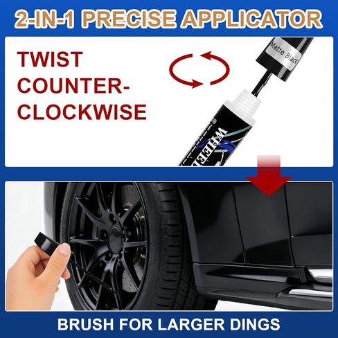 ALWIWNK® 2-PACK Alloy Wheel Touch Up Paint,Long-Lasting Finish Resists UV, Heat & Corrosion,Quick-Dry Formula with Mirror Shine, Effortless Scratch Repair Kit for Curb Rash on Cars in Saudi Arabia