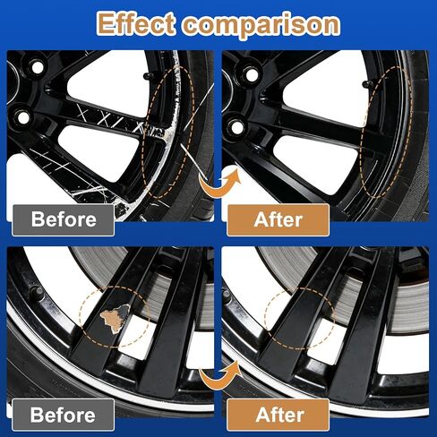 ALWIWNK® 2-PACK Alloy Wheel Touch Up Paint,Long-Lasting Finish Resists UV, Heat & Corrosion,Quick-Dry Formula with Mirror Shine, Effortless Scratch Repair Kit for Curb Rash on Cars in Saudi Arabia