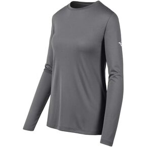 Mizuno Men's Long Sleeve Tee, Grey, X-Large in Kuwait