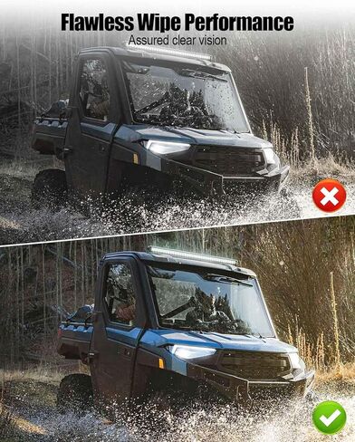 Windshield Wiper Arm & Wiper Blade Fit for B170 Series Motor Fit for Polaris Ranger 400 500 570 800 900D 800R XT 1000XT Honda Pioneer SXS 1000 M3/M5/M6 2022-2024 Kymco UXV 450 Kubota RTV XG850 in Saudi Arabia