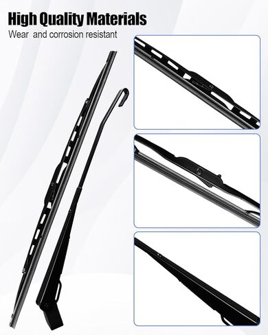 Windshield Wiper Arm & Wiper Blade Fit for B170 Series Motor Fit for Polaris Ranger 400 500 570 800 900D 800R XT 1000XT Honda Pioneer SXS 1000 M3/M5/M6 2022-2024 Kymco UXV 450 Kubota RTV XG850 in Saudi Arabia