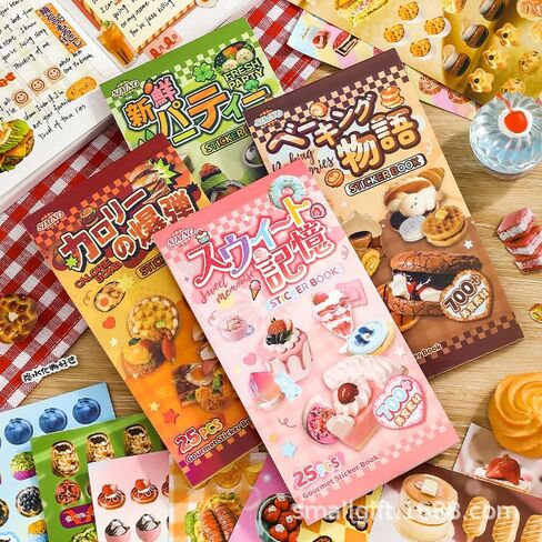 Alideco 25pcs Scrapbook Stickers Vintage Cute Cake Dessert Food Sticker Book for Adults Sticker journaling Stickers for Scrapbooking (tianweijiyi) in Saudi Arabia