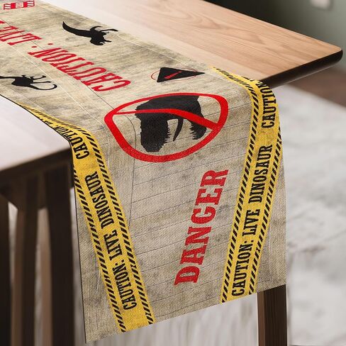 Bucherry 1 Pcs Dinosaur Party Table Runner Dinosaur Birthday Decorations Dino Tablecloth Linen Table Cover 12 x 72 Inches for Baby Shower Kitchen Dining Room Decor in Saudi Arabia