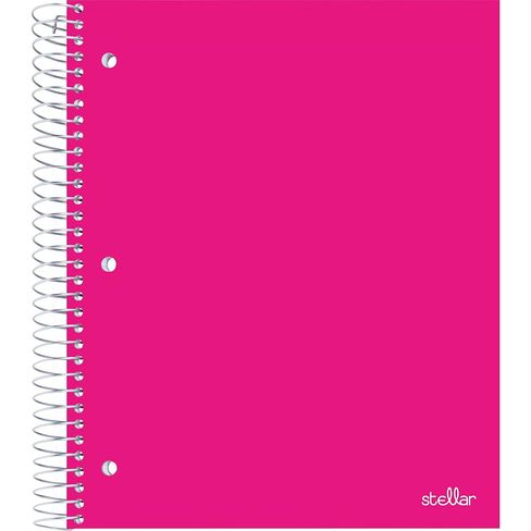 Office Depot® Brand Stellar Poly Notebook, 8-1/2" x 11", 3 Subject, College Ruled, 150 Sheets, Pink in Saudi Arabia