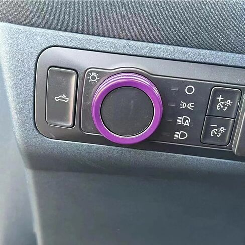 for Ford Maverick 2022 2023 2024 Interior Accessories Center Consoles AC Volume Headlight Switch Knob Button Cover Trim Aluminum 7pcs (Orange, for 2022 2023 2024 Maverick) in Saudi Arabia