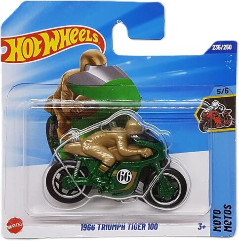 Hot Wheels - 1966 Triumph Tiger 100 - HW Moto 5/5 - JBC32 - Short Card - TH Treasure Hunt - Motorcycle - Mattel 2025 - Officially Licensed Triumph Model from the 2025 Moto Series (235/250) - 1:64 in Saudi Arabia