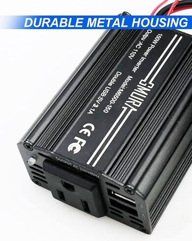 150W Portable Power Supply Inverter Fit for Makita and Bosch 18V Lithium Battery and Nickel Battery, DC 18V to AC 120V Powered Compact Cordless Inverter with Dual USB 5V 3.1A and LED Light in Saudi Arabia
