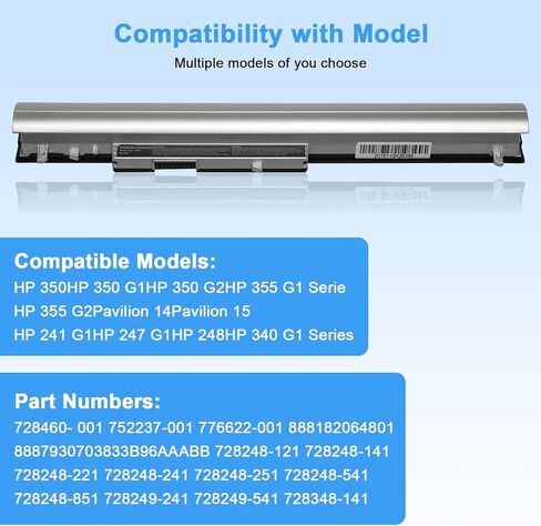 LA03 LA04 776622-001 HP تبديل البطارية ل HP بافيليون 14 15 دفتر سلسلة 15-F272WM 15-F233WM 15-F387WM 15-N210DX 14-N021LA HP 340 345 350 248 255 G1 G2 P/N: 728460-001 752237-001 LA04DF in Kuwait