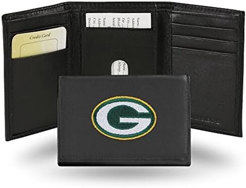 محفظة Rico Industries NFL Miami Dolphins مطرزة ثلاثية الطي من الجلد الطبيعي مقاس 3.25 بوصة × 4.25 بوصة - نحيفة in Saudi Arabia