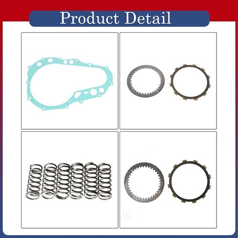 Clutch Kit Disks Springs Gasket Replacement for Suzuki LTZ400 LTZ400Z 2003-2004 11482-07G00 in Saudi Arabia