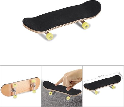 ألواح تزلج خشبية من ميلتريب، قطعة واحدة من ألواح تزلج من سبائك خشبية من خشب القيقب مع صندوق هدايا لتقليل الضغط (أبيض) in Kuwait