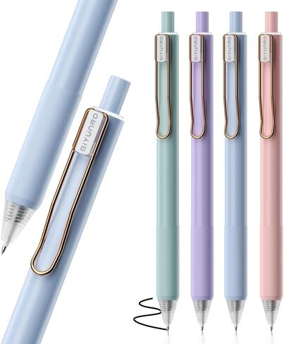 Gel Pens - Black Ink 4pcs 0.5 mm Fine Point Smooth Writing Pen, Office School Journaling Supplies (Morandi) in Saudi Arabia