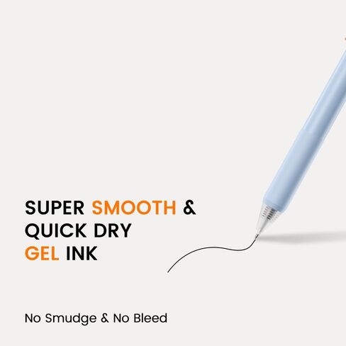 Gel Pens - Black Ink 4pcs 0.5 mm Fine Point Smooth Writing Pen, Office School Journaling Supplies (Morandi) in Saudi Arabia
