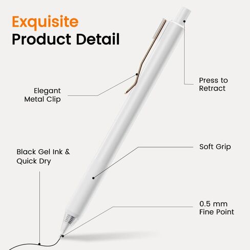 Gel Pens - Black Ink 4pcs 0.5 mm Fine Point Smooth Writing Pen, Office School Journaling Supplies (Morandi) in Saudi Arabia