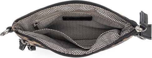 B BRENTANO Vegan Mini Multi-Zipper Crossbody Handbag Purse with Tassel Accents in Saudi Arabia