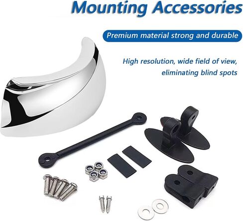 Motorcycle Windscreen Mirror for BMW G 650 GS 2010 2011 2012 2013 2014 2015 2016 2017, Wide Angle Rearview Mirror for Motorbikes Wide‑Angle 180° Convex, Motorcycle Blind Spot Rear Mirror in Saudi Arabia