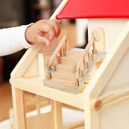 Angoily Miniature Dollhouse Staircase Desktop Ornament Simply Staircase Handrail Outside Hand Railings in Saudi Arabia