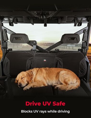 نافذة KEMIMOTO الخلفية متوافقة مع Polaris Ranger XP 1000/Crew 2017-2024، Ranger 1000/Crew 2020-2024، Polaris Ranger XP 900/Crew 2013-2019، استبدال صلب بلون الدخان الخفيف #2879013 الزجاج الأمامي الخلفي UTV in Kuwait