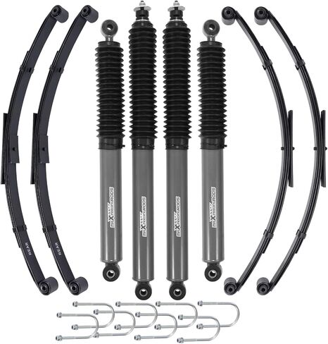 طقم رفع التعليق maxpeedingrods 2.5 بوصة لسيارة جيب رانجلر YJ 1987-1995 4WD مع صدمات ونوابض أوراق in Saudi Arabia