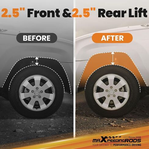 طقم رفع التعليق maxpeedingrods 2.5 بوصة لسيارة جيب رانجلر YJ 1987-1995 4WD مع صدمات ونوابض أوراق in Saudi Arabia