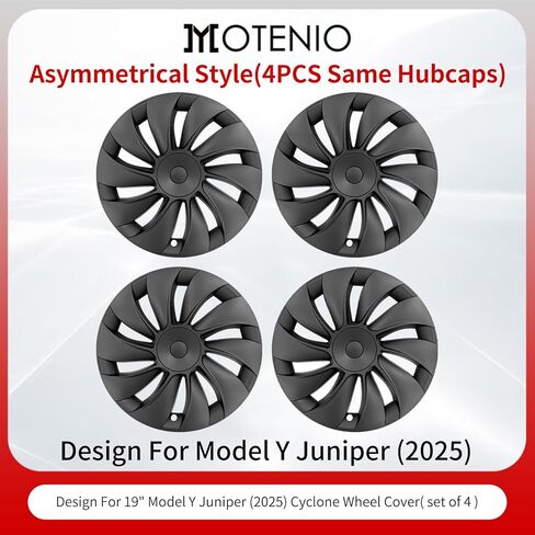 for Tesla Wheel Cover 19 inch Hubcaps Set of 4 Silver Black Juniper for Tesla Wheel Cover Model Y 2025 4PCS Replacement Hub Cap Decoration (for Juniper Knife SliverBlack, 19 inch) in Kuwait