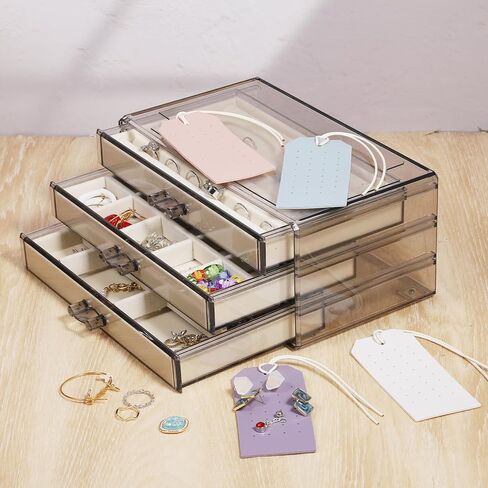 4PCS Portable Leather Earring Holders, Stud Earring Holder Card, Colors Portable Leather Earrings Holders, 1mm Hole Studs Holder, Earrings Organizer Travel for Home Travel in Saudi Arabia