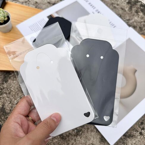 100PCS Keychain Display Cards,2.8"x 5" Keychain Holder Display, Keyring Jewelry Packaging with 100PCS Bags for Small Business (White) in Kuwait