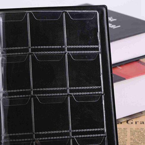 120 Pockets Coin Collector Book, 10 Pages Mini Clear Pvc Coin Album Pokemon Card Binder for Caps Tokens Medallions Badges Penny Coin Stamp, Red in Saudi Arabia