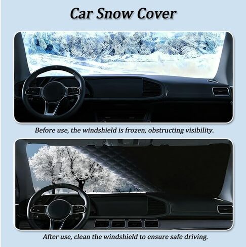Car Windshield Cover for Ice and Snow for Kia K5 2021–2025, Windshield Snow Cover with Side Window and Rearview Mirror Protector, Magnetic Winter Frost Hail Guard,A Green in Kuwait