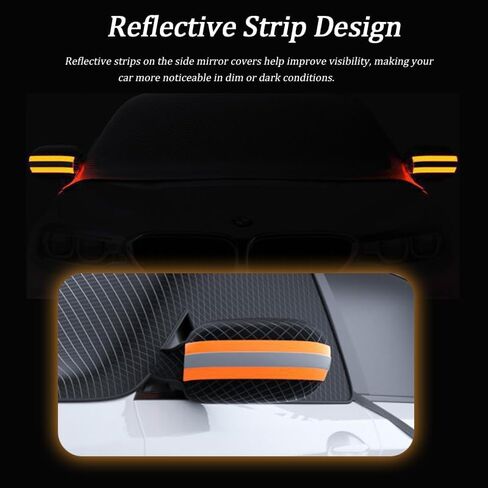 Car Windshield Cover for Ice and Snow for Kia K5 2021–2025, Windshield Snow Cover with Side Window and Rearview Mirror Protector, Magnetic Winter Frost Hail Guard,A Green in Kuwait