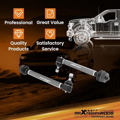 قضيب ربط عالي التحمل قابل للتعديل من maxpeedingrods لسيارة Chevy Silverado/GMC Sierra 2500 HD/3500/3500HD 4WD 2001-2010 in Kuwait