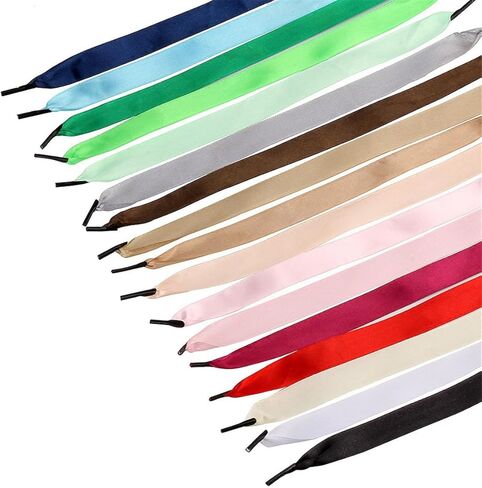 100 Pcs 12.59 inch Satin Ribbon Solid Fabric Paper Gift Bags Rope Handles, Kraft Paper Gift Bags Ribbon Handles Shopping Bags Ribbon Handle Wine Box Handle DIY Craft Decorative Portable Rope in Saudi Arabia