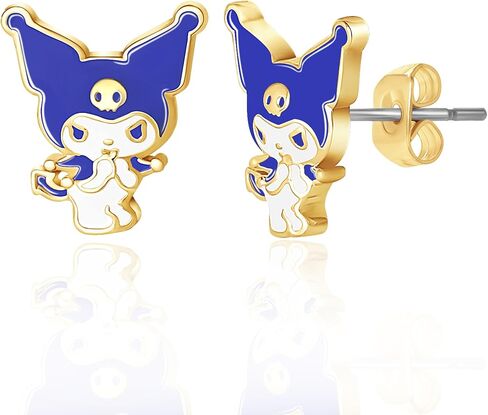 Hello Kitty Womens Earrings - Sterling Silver Stud Earrings - Hello Kitty Jewelry for Women - Hello Kitty Accessories - Hello Kitty Gifts in Saudi Arabia