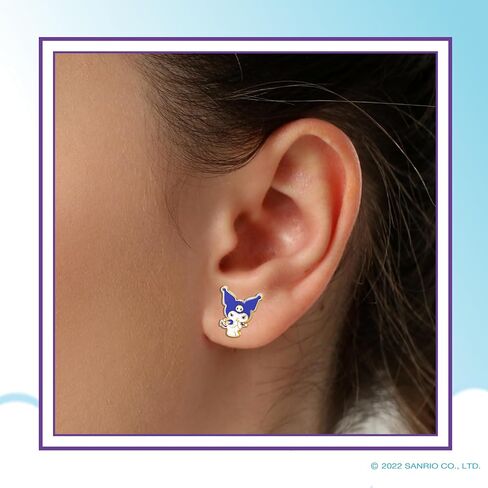 Hello Kitty Womens Earrings - Sterling Silver Stud Earrings - Hello Kitty Jewelry for Women - Hello Kitty Accessories - Hello Kitty Gifts in Saudi Arabia