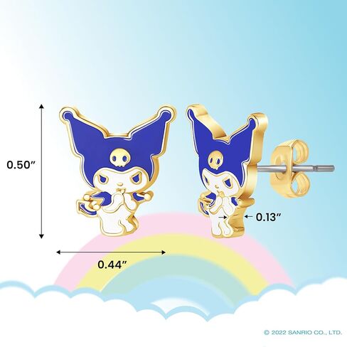 Hello Kitty Womens Earrings - Sterling Silver Stud Earrings - Hello Kitty Jewelry for Women - Hello Kitty Accessories - Hello Kitty Gifts in Saudi Arabia